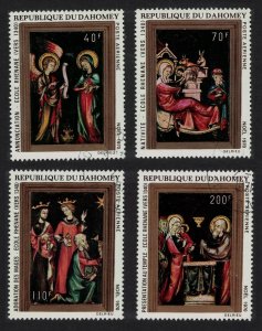 Dahomey Christmas Miniatures Paintings 4v 1970 CTO SC#C132-C135 SG#423-426