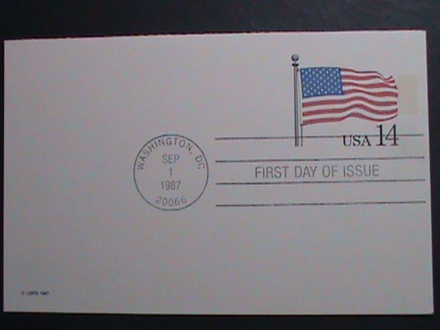 UNITED STATES-1987-UNITED STATES FLAG -MNH-FIRST DAY POST CARD-VERY FINE