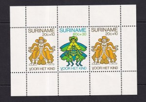 Surinam   #B271-B275a  MH  1981  sheet child welfare