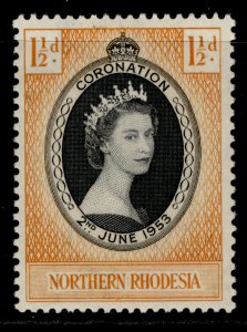 NORTHERN RHODESIA SG#60 QUEEN ELIZABETH II CORONATION (1953) MH