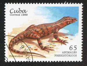 CUBA Sc# 3991  DINOSAURS prehistoric  PROTOSUCHUS  65c  1999 used cto