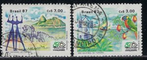 Brazil 2109-10 Used 1987 issues (an2279)