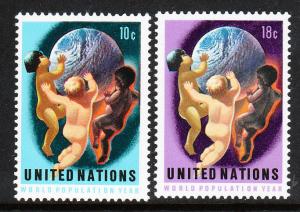 252-53 United Nations 1974 World Population Year MNH