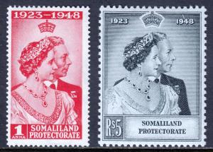 Somaliland Protectorate - Scott #110-111 - Silver Wedding Set - MH - SCV $7.00