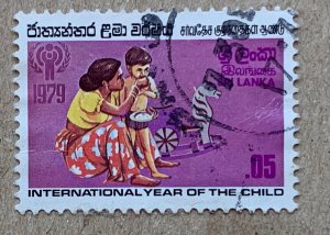 Sri Lanka 1979 5c Year of the Child, used, see note. Scott 553, CV $0.25. SG 673