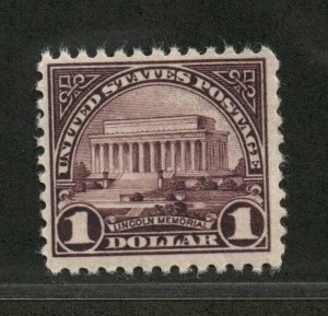 US Scott 571 Lincoln Memorial Mint VF Never Hinged