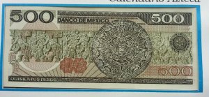 Mexico Art And Science Aztec Calendar 1973 FDC (banknote coin cover *Rare 3 in 1