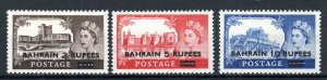 Bahrain 1955-60 GB Castles Zuschlag Und Opt Set Sg 94-96 MH