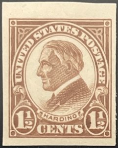 Scott #576 1925 1½¢ Warren G. Harding imperforate MNH OG