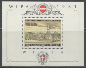 AUSTRIA Sc#B345 1981 WIPA Stamp Exhibition Souvenir Sheet OG Mint NH