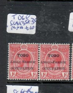 TOGO KGV  1D SG H35+35A   MNH   P0308H