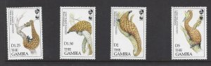 Gambia #1362-5 MNH set, long tailed pangolin, issued 1993