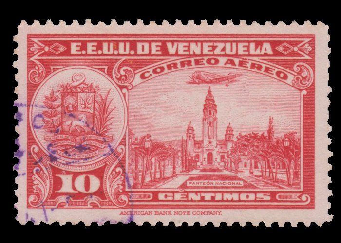 VENEZUELA STAMP 1938-39. SCOTT # C 82. USED. ITEM 4