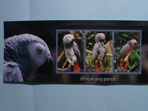 ​TONGA STAMP-AFRICAN GREY PARROT-MNH STAMP SHEET