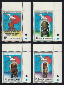 Cook Is. Festival of Pacific Arts Rarotonga 4v Corners 1992 MNH SG#1311-1314