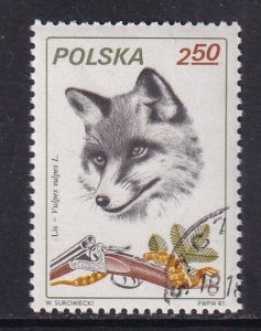Poland  #2452  cancelled  1981  fox  2.50z