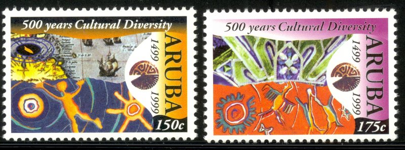 ARUBA 1999 Discovery of Aruba Anniversary Set Sc 178-179 MNH