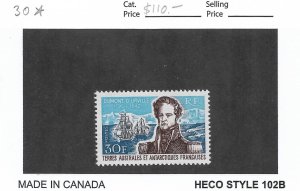 French Southern & Antarctic Territory: Sc # 30, MH (55006)