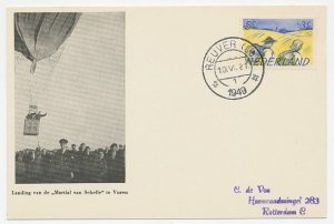 Card / Postmark Netherlands 1949 Boys Scouts Flight Air balloon Nijmegen - Reuve