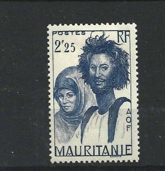 MAURITANIA  1938 - 40  2F 25  BRIGHT BLUE          MH 