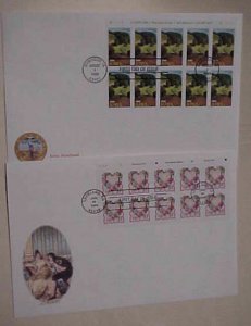 US  FDC   LOVE BOOKLET PANE 1996,1999 CACHET UNADDRESSED