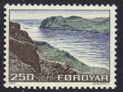 Faroe Islands  #16  MNH  1975  definitives 250 ore