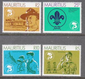 Mauritius 540-543 Boy Scouts MNH VF