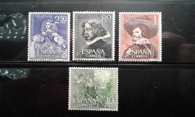 Spain 983-86 mnh crease on 1 stamp