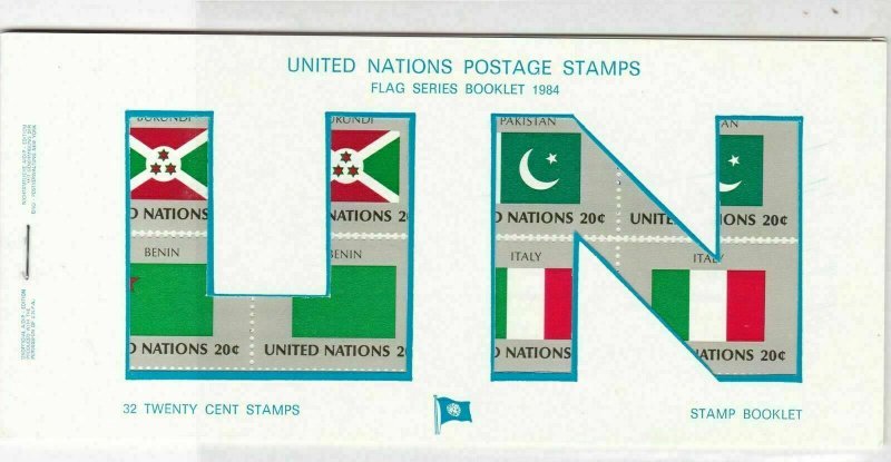 United Nations Mint Never Hinged Flags Stamps Booklet ref R 18468