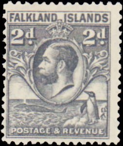 Falkland Islands #56, Incomplete Set, 1929-1931, Hinged