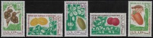 Mauritania #239-43 MNH; Set of 5 - Fruits (1967)