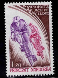 Andorre (French) Andorra Scott 278  MNH** Bicycle race stamp