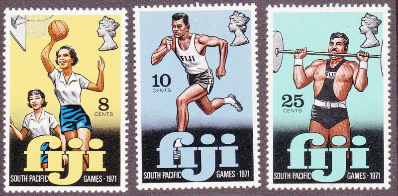 Fiji # 321-323, South Pacific Games, Mint LH