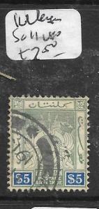 MALAYA  KELANTAN   (P1107B)  ARMS $5.00  SG 11   VFU