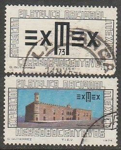 MEXICO 1058,C424 Exmex'73 Philatelic Exhibition. Used. F-VF..(1118)