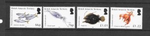 FISH - BRITISH ANTARCTIC TERRITORY #522-5   MNH