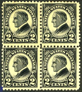 U.S. #610 MINT BLOCK OF 4 NG