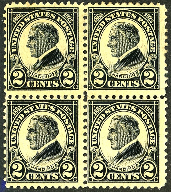 U.S. #610 MINT BLOCK OF 4 NG