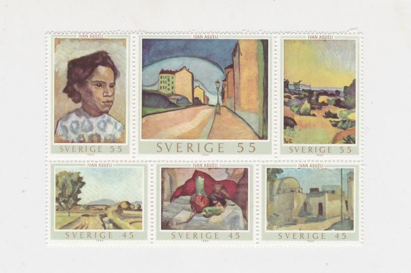 Sweden 1969 Paintings Mint Never Hinged Stamps Sheet ref R 17799