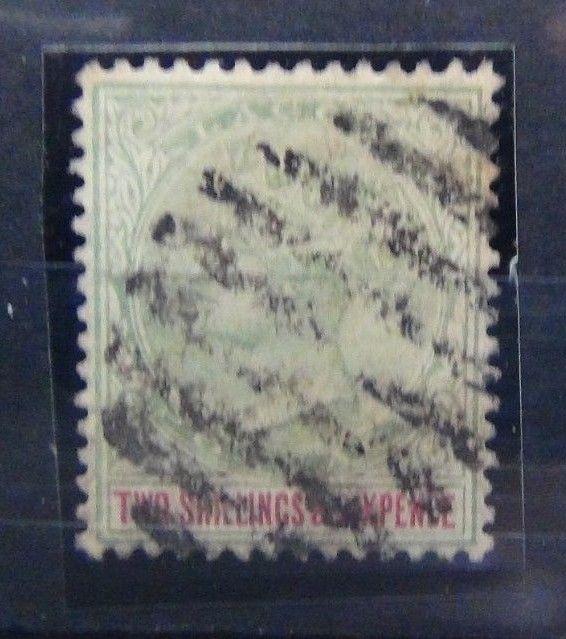 Lagos 1897 - 1902 2/6 Green & Carmine SG39 Used 