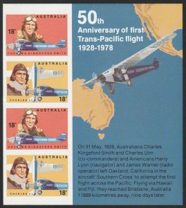 Australia 1978 Sc#675a Aviators Mini sheet MINT-XF-OG-NH.