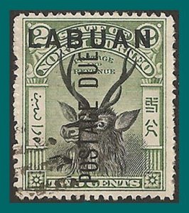 Labuan 1901 Postage Due, Sambar Stag, cancelled  #J1,SGD1