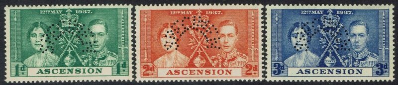 ASCENSION 1937 KGVI CORONATION SPECIMEN SET 