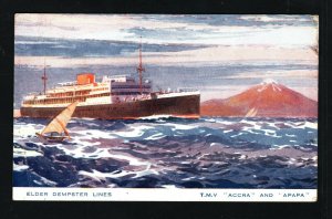 SIERRA LEONE KGV Card *POSTED ON STEAMER* Maritime PPC Dempster Lines 1933 PB222