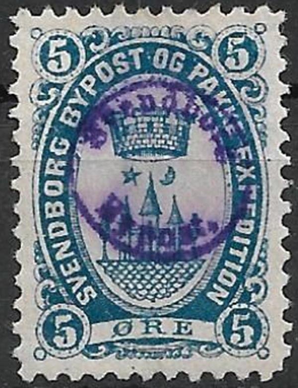 Denmark - SVENDBORG BYPOST (Local, Private Post) - 4 values used