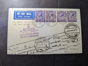 1934 England Airmail LZ 127 Graf Zeppelin Cover to Buenos Aires Argentina