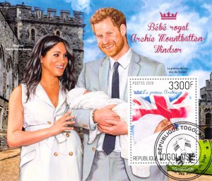 Togo 2019 Sheet  Prince Harry Meghan Markle and baby (TS0145)