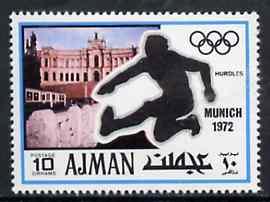 Ajman 1971 Hurdling 10dh from Munich Olympics perf set of...
