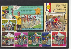 Guinea Eq.Mi.259-65/bl.72/73 MNH Tour de France