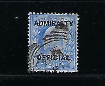 GREAT BRITAIN SCOTT #O76 1903 ADMIRALTY OVERPRINT 2 1/2P (TYPE I) - USED